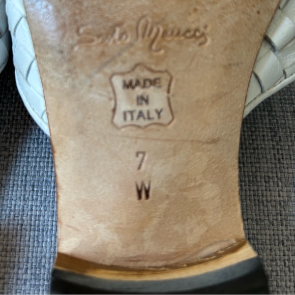 VINTAGE Sesto Meucci Woven Leather Slide Sandals - Picture 8 of 9